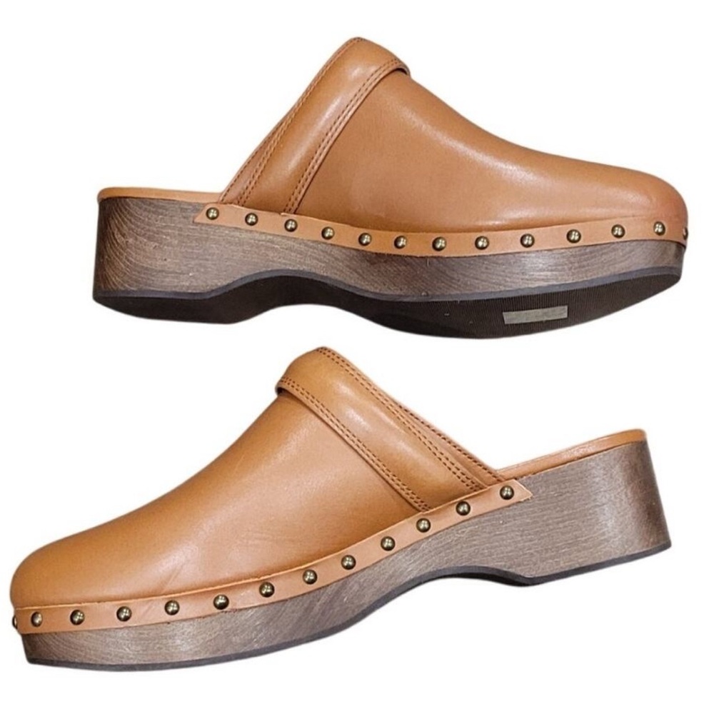 Madewell Cecily Clog Women's 9.5‎ Brown Leather Slip-On Round Toe Comfort